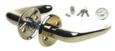 Handtag och låscylinder (ASSA) med tre nycklar