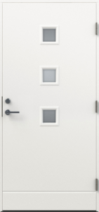 Bättre dörr:  90×200, vitmålad, Modern, 21 gr, med glas